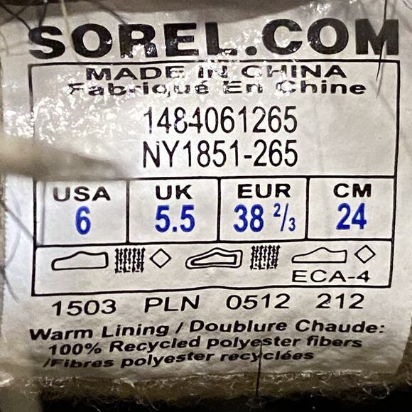 Sorel Cozy Joan Felt Boots Faux Fur Blue Womens 6 Cozycore Cabincore Rustic Boho - Picture 9 of 12